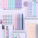 Four Candies 36PCS Mechanical Pencil Set with 624 Lead Refills (Pink) | 0.5mm - 2.0mm Mechanical Pencils, Aesthetic School Supplies for Writing, Drawing, Drafting , Note-Taking & Back to School