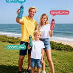 Opard Zip 20oz Plastic Water Bottle Dishwasher Safe, Leakproof Flip-Top Lid, BPA Free Tritan, Wide Mouth Reusable Kids Water Bottle for School Hiking Commuting Outdoor Travel and Gym