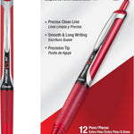 Pilot Precise V5 RT Refillable & Retractable Rollerball Pens, Extra Fine Point Pens 0.5 mm, Black, Pack of 12 - Ideal for School, Journaling & Office Writing