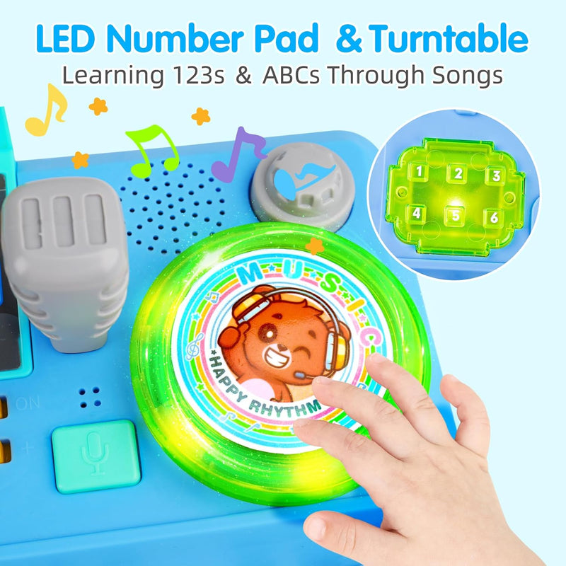 Baby DJ Table Musical Piano Toys for Toddlers Boys Girls with Music & Light | Baby Activity Table Toddler Learning Educational Music Instruments Infant Toy for Boy First Birthday Gifts