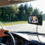 GROWNSY Baby Car Camera with Night Vision, 4.3 Inch HD Display | Baby Car Monitor with Wide Clear View, Rear Facing to Observe Baby, 360° Adjustable, Auto IR Night Vision