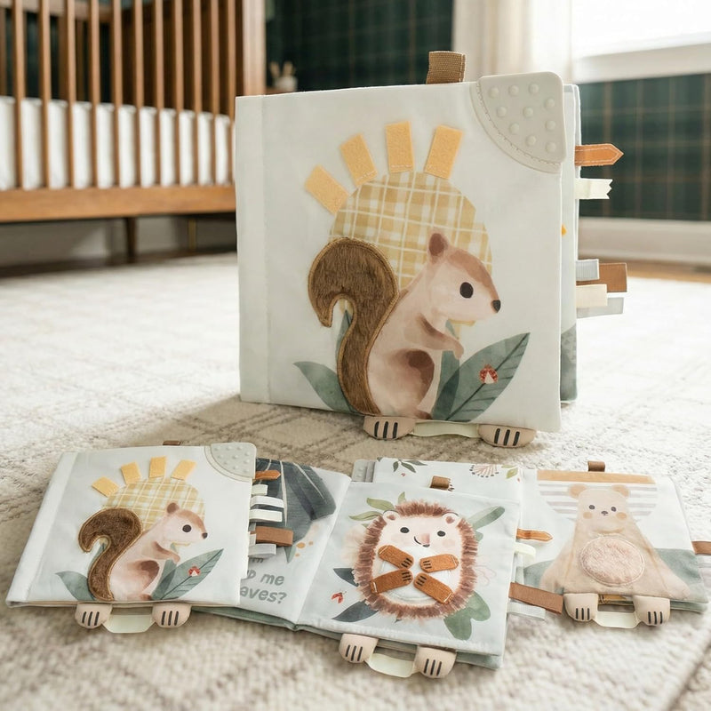 ZICOTO Soft Baby Book with Touch and Feel Pages: Sensory Exploration for Infants 0-18 Months