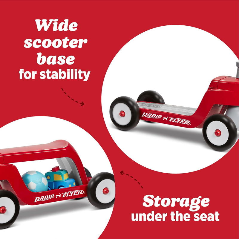 Radio Flyer Scoot 2 Scooter - 2-in-1 Ride-On and 4-Wheel Scooter for Kids Ages 1-4