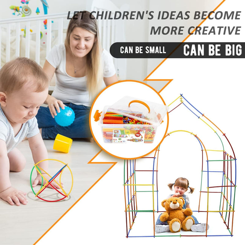 Ggiibro Straw Constructor Toys STEM Building Toy for Kids