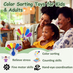 ZICOTO Color Sorting Toys: Enhance Toddler's Fine Motor & Cognitive Skills with Montessori-Inspired Learning