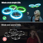 Q9s Drone for Kids with Altitude Hold and Headless Mode, Quadcopter with Blue and Green Light, Propeller Full Protect
