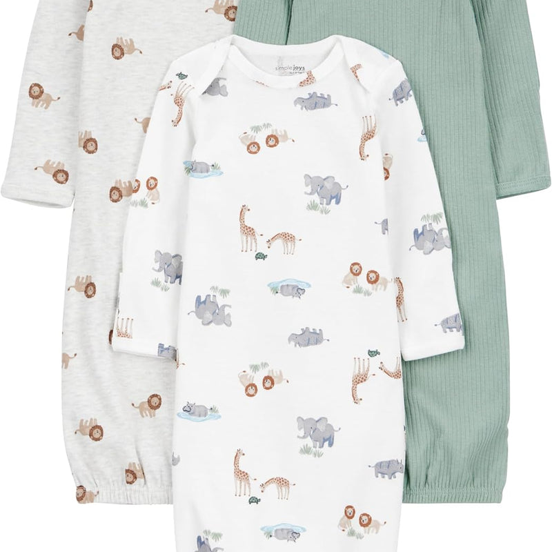 Simple Joys by Carter's Baby Boys 3-pack Cotton Sleeper Gown