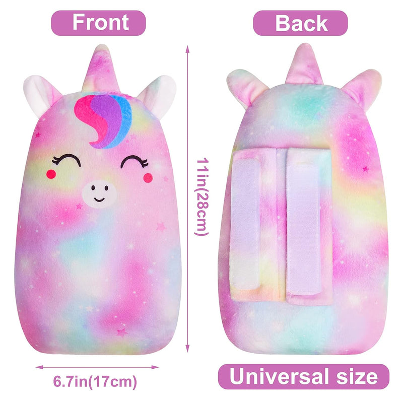 FIODAY Car Seat Belt Covers for Kids Unicorn Seat Belt Pillow | Soft Seat Belt Cushion Adjust Seat Strap Pillow Head Neck Support for Children Boys Girls Travel
