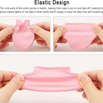 BQUBO Newborn Infant Toddler Mittens No Scratch Cotton Elastic Wrist Gloves Hypoallergenic for 0-6 Months Baby Boys Girls