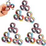 Cevioce 9Pcs Magnetic Rings Fidget Toys Adults Teens Boys ADHD Anxiety Magnetic Fidgets for Kids Fidget Spinner Rings for Relief Gifts for Kids 8+ Year Old Easter Basket Stuffers