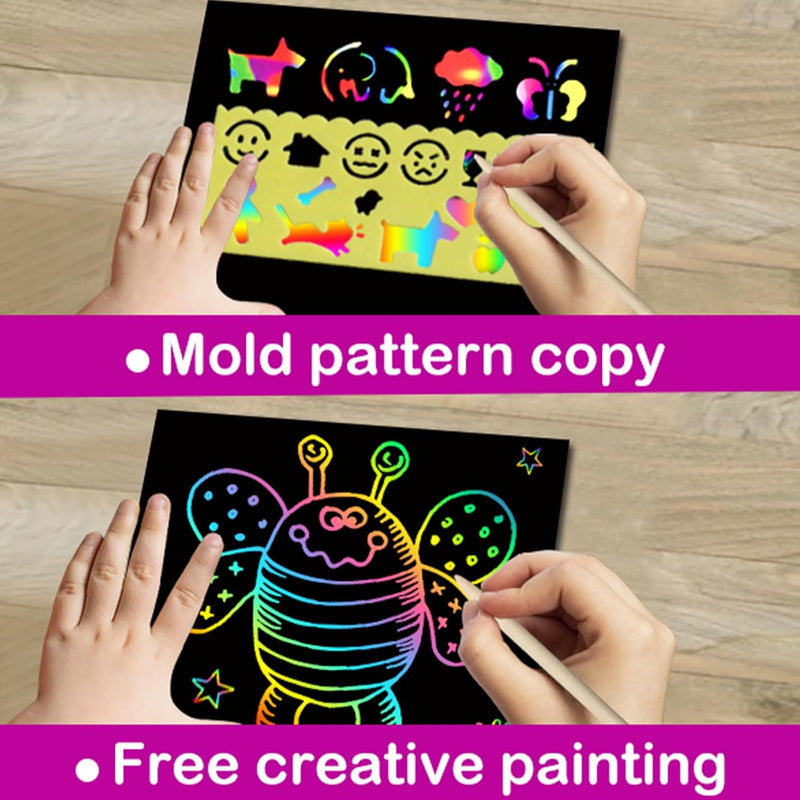 24-pack scratch rainbow art crafts notebooks for kids bulk birthday gift classroom prizes