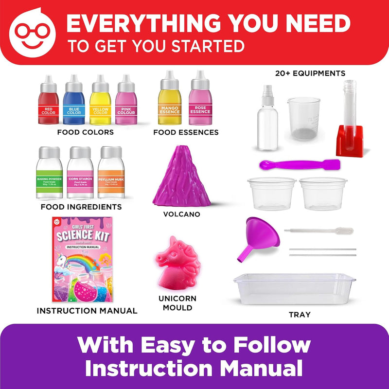 Doctor Jupiter Girls' Science Kit for Kids Ages 4-8, STEM Toy with 50+ Experiments, Learning and Educational Projects