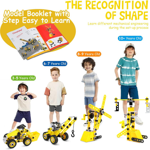 choopheme 10 in 1 STEM building block kit for kids ages 4-8, 5-7, 6-8, 8-10 year old boys and girls.