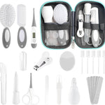 Baby Healthcare and Grooming Kit for Newborn Kids, 24PCS Upgraded Safety Baby Care Kit, Newborn Nursery Health Care Set, Baby Care Product (Grey White)