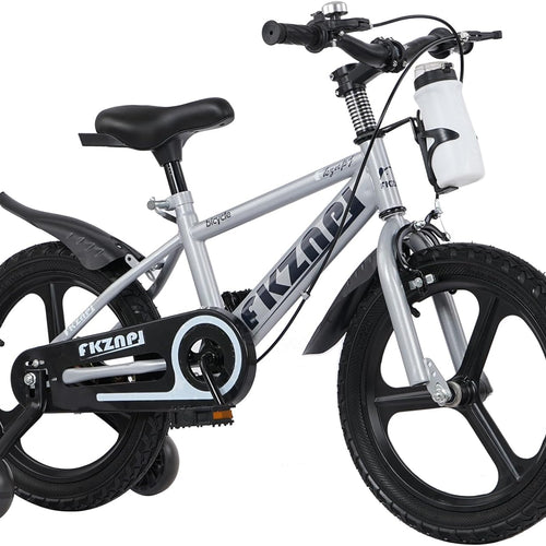High-quality 16-18 inch steel frame kids bike with training wheels and adjustable seat for growing kids