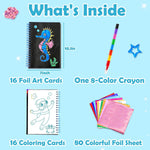 FUNNYB&G Foil Art Craft Kit for Kids, Sparkly Birthday Gift Toy for Kids