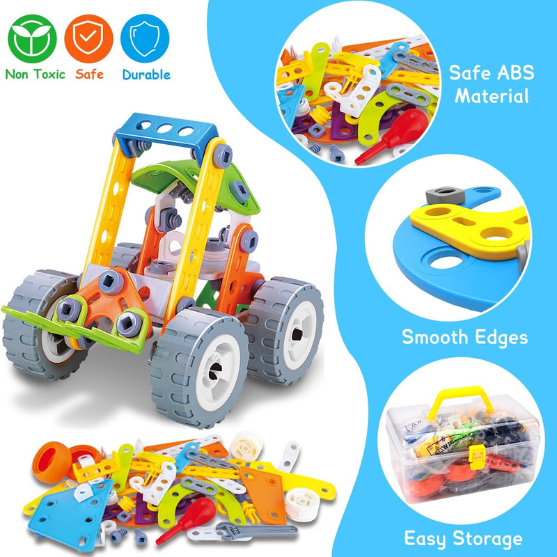 ToyTonix 10-in-1 STEM Engineering Building Kit for Kids 4+, 167PCS Creative Construction Toy