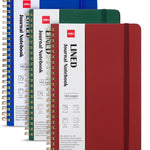 deli 3-Pack Lined Spiral Journal Notebook, 160 Pages, A5 (5.5"x8") Hardcover Writing Notebook, College Ruled Spiral Bound Journal for Women & Men - Perfect for Work, School, Office & Note Taking