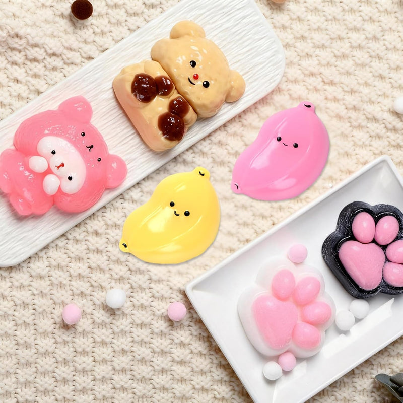 Taba Squishy Fidget Toys 12Pcs, Stress Relief Sensory Squeeze Toys for Kids 4-8 8-12, Kawaii Taba Squishies for Party Favors, Classroom, Birthday Gifts Goodie Bag Stocking Stuffers