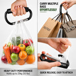 Stroller Hooks 2 Pack Heavy Duty Large Carabiner Clips for Bags & Baby Gear | Universal Fit, Hang Diaper, Purse, Grocery & Shopping Bags, Mommy Accessories, Backpack, Camping, Hiking, Travel, Moms gift