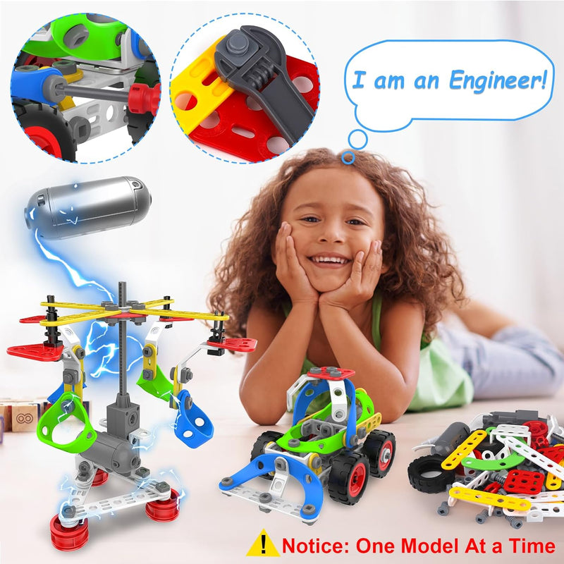 10 in 1 Electric STEM Toys for 5 6 7 8 9+ Year Old Boy Girl Birthday Gifts Educational Building Toys for Kids Ages 4-8 5-7 8-12 Stem Activities Construction Toy for Boys 6-8 8-10 Holiday Idea Gift