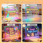 16'' Colorful LED Drawing Board for Kids with 8 RGB Light Modes and 13 Effects - White Tracing Book
