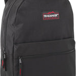 Trail maker Classic 17 inch Backpacks with Adjustable Padded Straps | School Backpacks for Girls, Boys (Black)