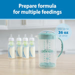 Dr. Brown's Baby Formula Mixing Pitcher with Adjustable Stopper, Locking Lid & No Drip Spout, Black, BPA Free, 36oz, 1 Pack