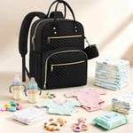 Pritent Diaper Bag Backpack, Baby Bag Backpack Baby Essentials for Mom Dad | With Pacifier Case, Diaper Bags, Baby Diaper Bag, Insulated Pocket, Diaper Backpack for Baby Girl Boy(Black,M)