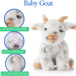 The Petting Zoo Goat Stuffed Animal Plushie, Gifts for Kids, Wild Onez Babiez Farm Animals, Goat Plush Toy 6 inches