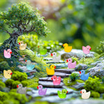 GWAHSA 240pcs Luminous Mini Resin Ducks, Tiny Animals Bulk Glow in The Dark Small Plastic Miniature Ducks Figures for Dollhouse Decor Micro Garden Home Landscape Aquarium Craft Gifts Party Favors Toys