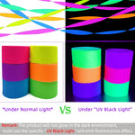 Glow Crepe Paper Streamers: UV Reactive, Neon Party Decor for Blacklight Celebrations