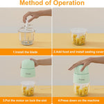 Baby Food Maker for Baby Puree Foods Fruit Vegetable Meat | 10oz Baby Food Blender,10-Second Quick Soft Food Prep for Baby,Food Processor for Fruit,Vegetable,Meat,Easy to Clean