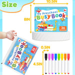 Toddler Busy Book, Montessori Educational Toys for 3 4 5 Year Old Gifts | Learning Toy, Preschool Learning Activities, Tracing Coloring Activity Books for Kids Ages 3-5, Car Airplane Travel Toys