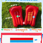 Spring Water 30ft Slip and Water Slide for Kids Backyard, Extra Long 2 Lanes Slip n Water Slide with Sprinkler, Gaint Water Slides with 2 Inflatable Bodyboards Outdoor Fun Summer Water Toys