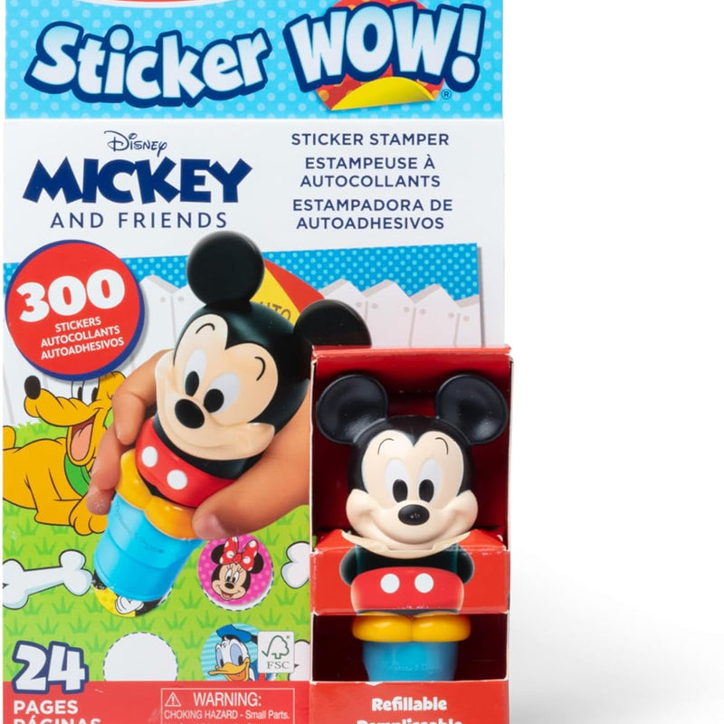 Melissa & Doug Disney Mickey Mouse Sticker Wow! 24-Page Activity Pad and Sticker Stamper for Kids Ages 3-7