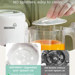 Grownsy Baby Food Maker, Steamer & Blender Baby Food Processor, White | BPA-Free Elevated Steam Basket, Healthy Homemade Baby Food Purees, Starting Solids & BLW, Baby Feeding Essentials, 6+ Months