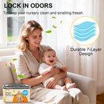 Jumbo Square Diaper Bags Fits Diaper Genie Classic,Compact,Select | Diaper Pail Refill Bags Holds up to 1080 Newborn-Sized Diapers, Odor Control & Durable Disposal Refill, Plant Scented 2 Pack