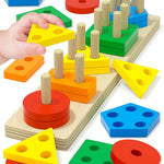 Tonberless Montessori Toys: Safe, High-Quality Wooden Puzzles and Sorters for Toddlers 1-3 Years