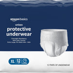 Amazon Basics Unisex Protective Underwear, Overnight Absorbency, Small/Medium, 16 Count