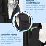 Mancro Diaper Bag Backpack, Dad Diaper Bag with 2 Side Insulated Pockets | Multifunctional Water Resistant Diaper Backpack for Men Women with Stroller Straps, Travel Baby Bag Backpack, Black