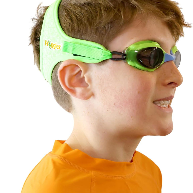 Frogglez Anti-Fog Swimming Goggles for Kids under 10 (Ages 3-10) Recommended by Parents Premium Pain-Free Strap