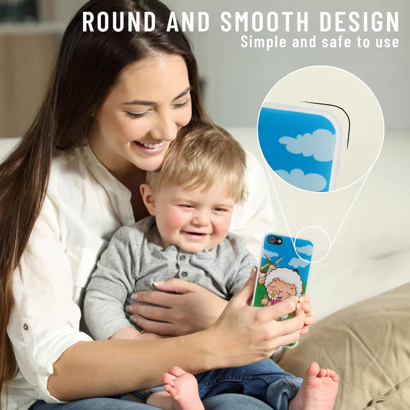 Wolmund Toy Learning Play Cell Phone with 8 Functions and Dazzling Lights for Toddler and Baby