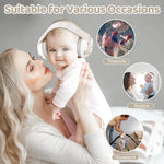 Baby Earmuffs 25dB NRR – Noise Cancelling Headphones for Babies 0-36 Months | Fontanel-Safe Adjustable Headband | Infant Ear Protection for Airplane,Fireworks,Concerts | Foldable with Storage Bag