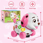 ToddlerCley Musical Puppy Toys for 1 Year Old Girl Gifts, 1st Birthday Girl Gift, Bilingual Learning Baby Toy 6-12-18 Months with Sound & Lights, Educational Toy for 1 Year Old Boy Present