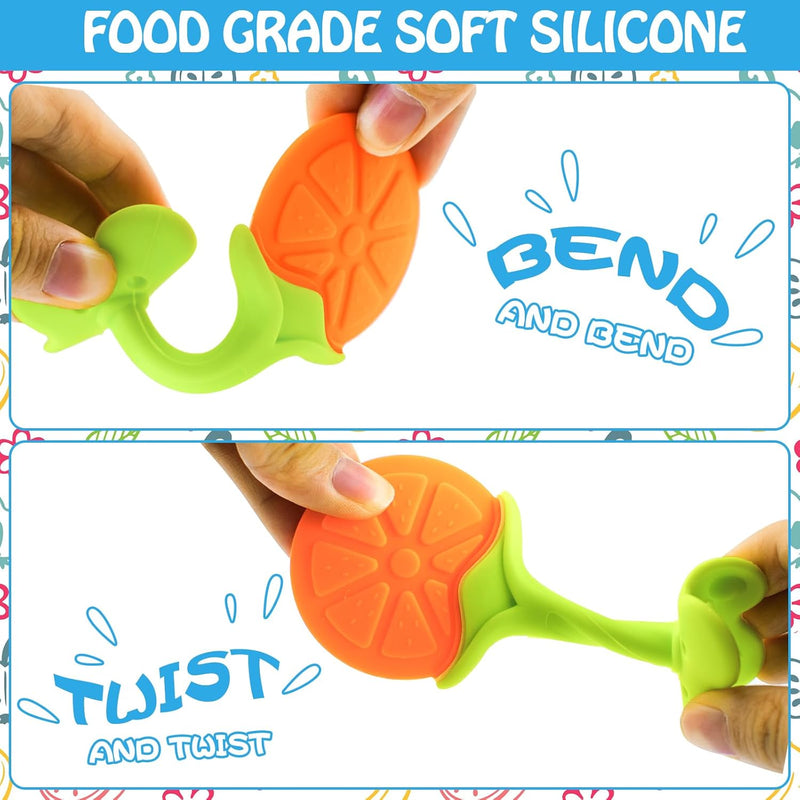 Tinabless Infant Teething Keys Set, BPA-Free and Organic, 5-Piece Silicone Baby Teether