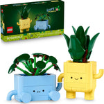 LEGO Botanicals Happy Plants Building Toy for Kids 9+ with Artificial Indoor Plants and Playroom Decor