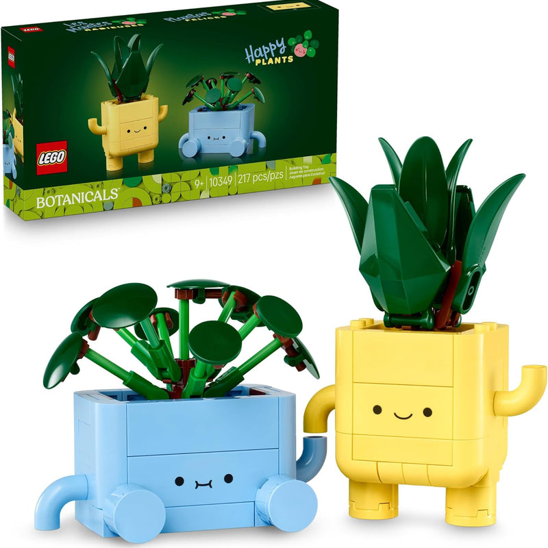 LEGO Botanicals Happy Plants Building Toy for Kids 9+ with Artificial Indoor Plants and Playroom Decor