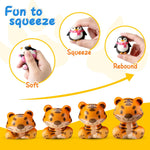 DMIGHT 24PCS Safari Animal Squishy Toys for Kids' Parties, Classroom Rewards, and Goodie Bags