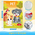 BenLouis Coloring Books for Kids Ages 4-8-12, Mini Activity Books for Birthday Party Gifts, Goodie Bags Stuffers, Classroom Travel Activity (24pcs Classic)